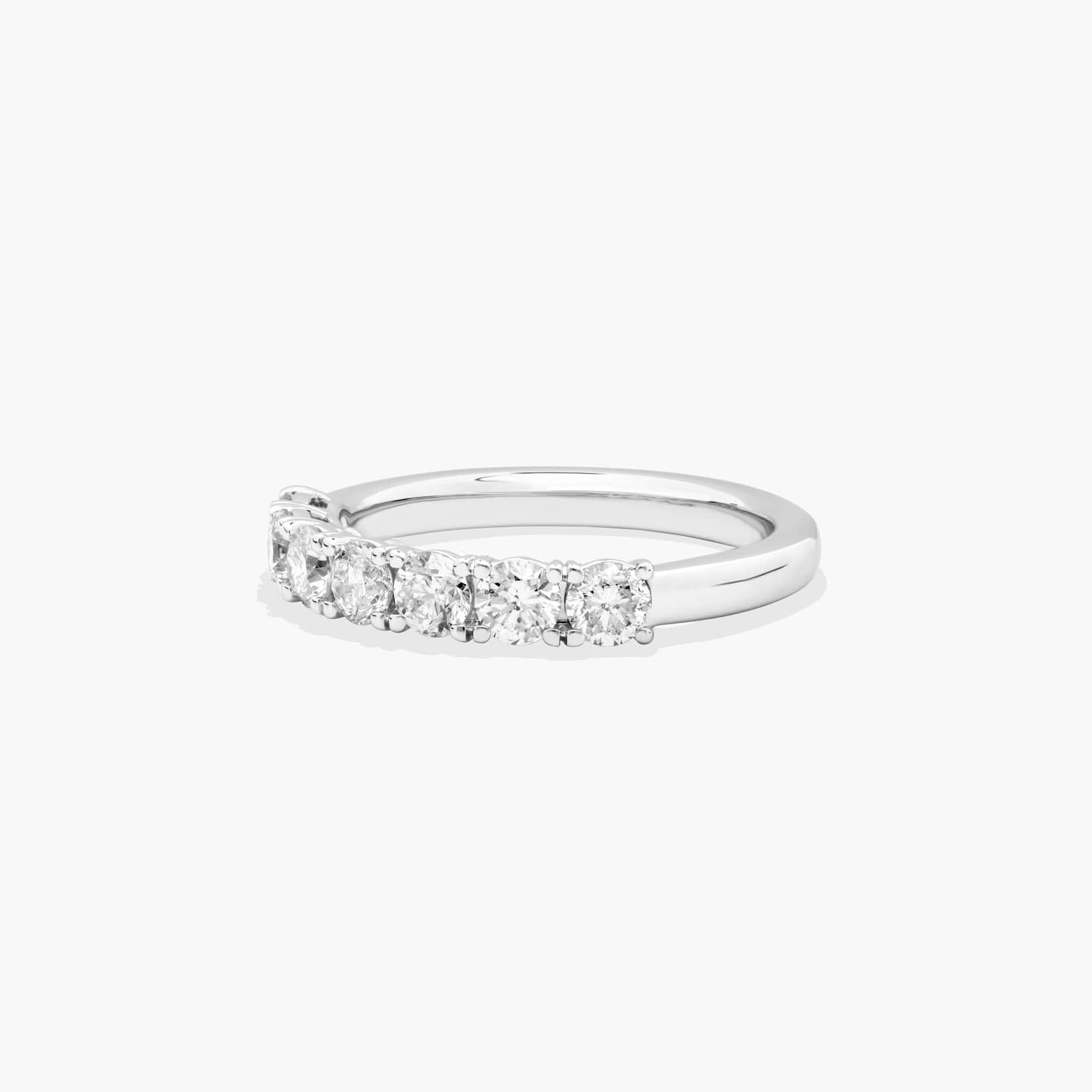 Seven Stone Wedding Ring With 1 CTW Diamonds In 14K White Gold (2.00mm)